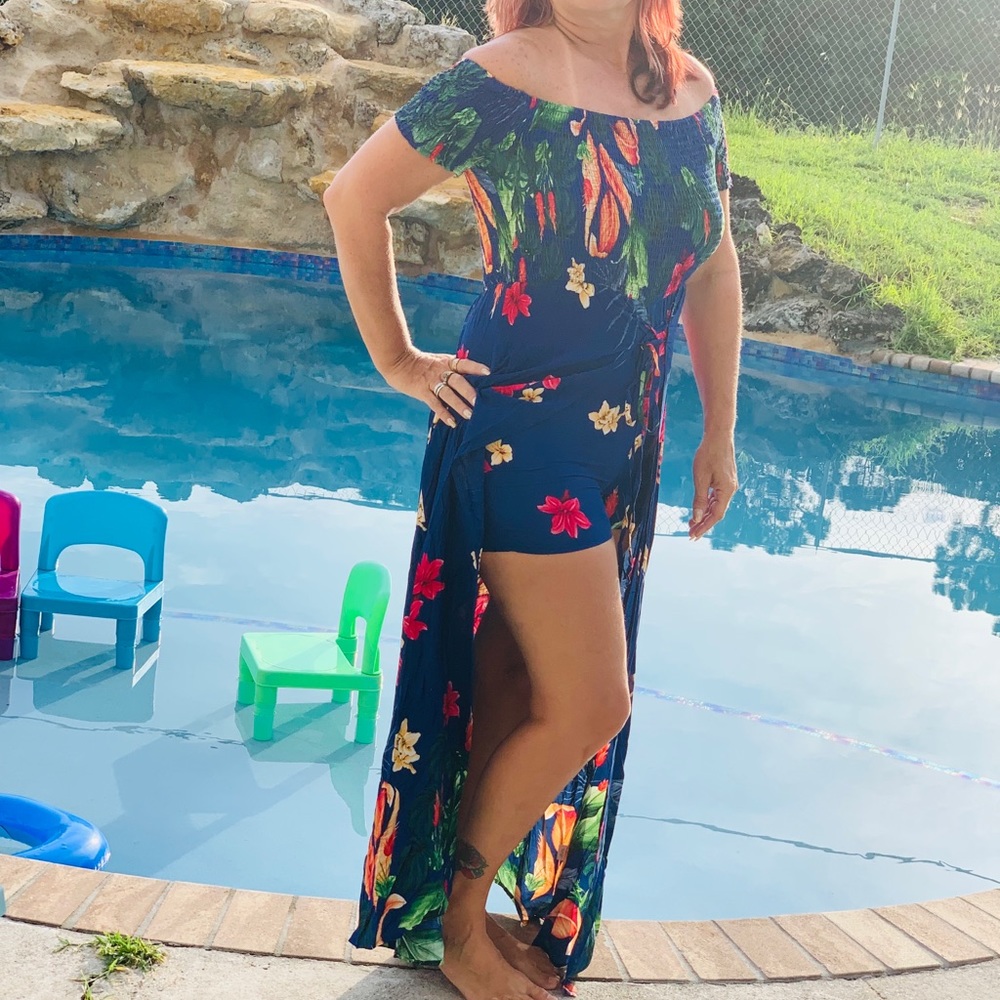 Off the shoulder Floral romper